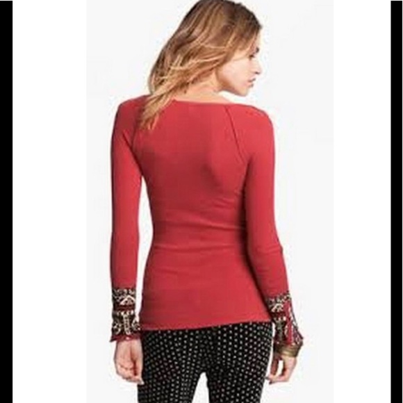 Free People Hyperactive Hippie Cuff Thermal Red  M - Picture 4 of 8